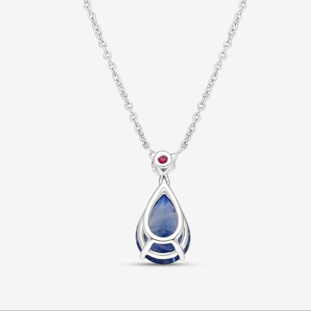 Roberto Coin Roberto Coin 18K White Gold Diamond 
Blue Sapphire Pendant Necklace 6520084AW18S2 3
