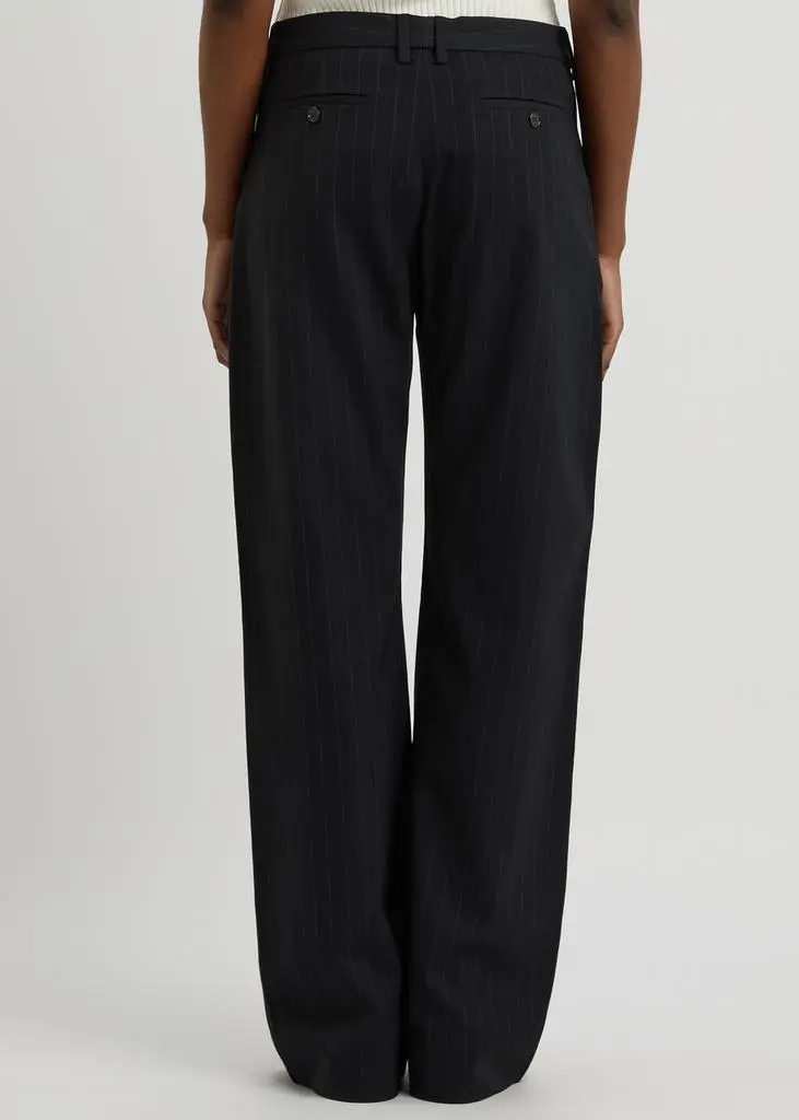 Acne Studios Pinstriped straight-leg twill trousers 3
