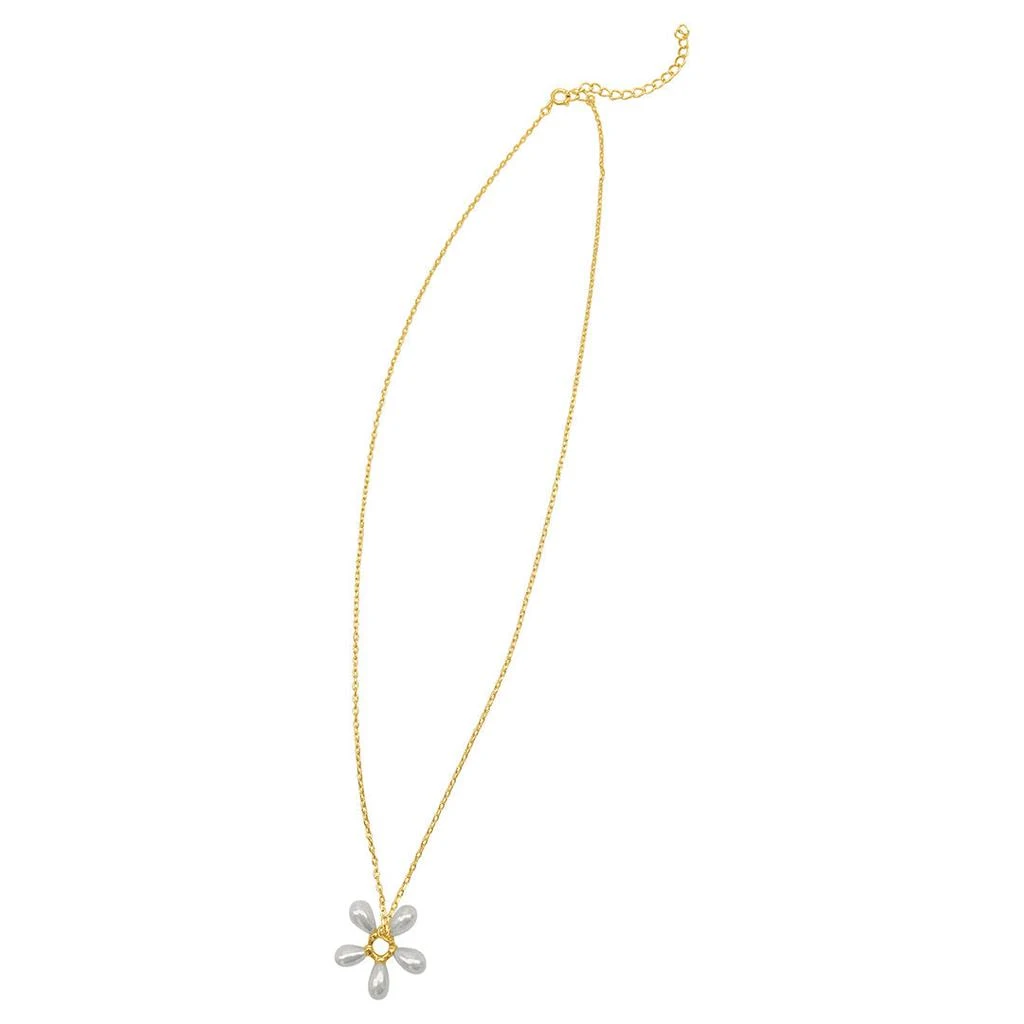 Adornia Adornia Floral Pearl Pendant Necklace gold 2
