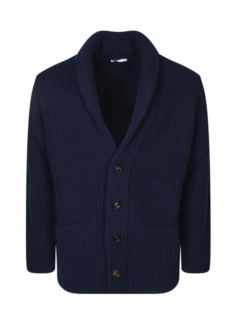 BOGLIOLI Shawl-neck Blue Cardigan 1