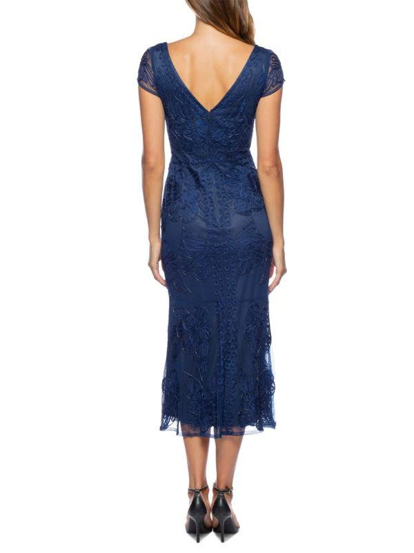 MARINA Sustache Embroidered Midi Dress 2