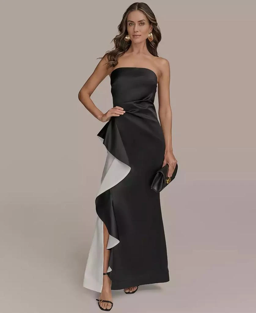 Donna Karan Women's Strapless Ruffle Gown 1