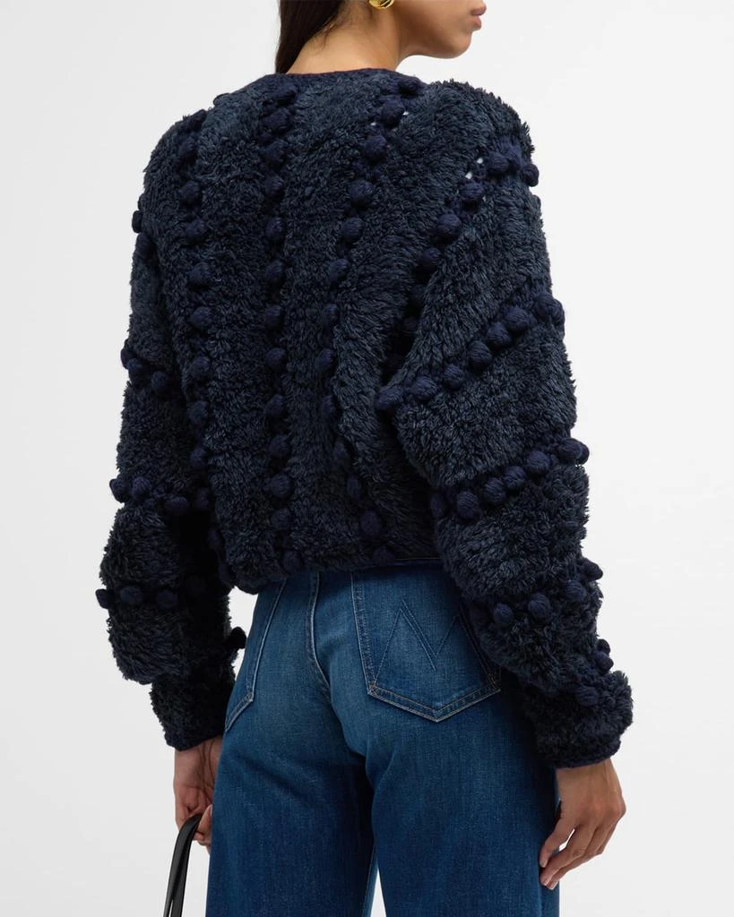 FRAME Zip-Front Pom Pom Cardigan 4