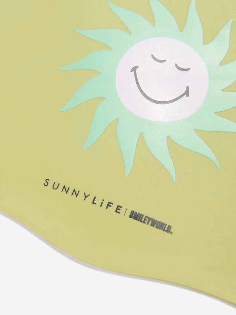 Sunnylife Sunnylife Kids Smiley World Swimming Cap in Green 4