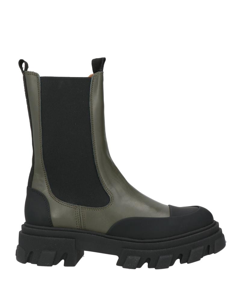 Ganni Black Stitch Cleated Mid Chelsea Boots - Shoes