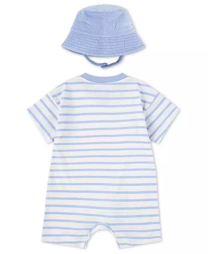 NIKE Baby Boys Short Sleeve Romper with Bucket Hat