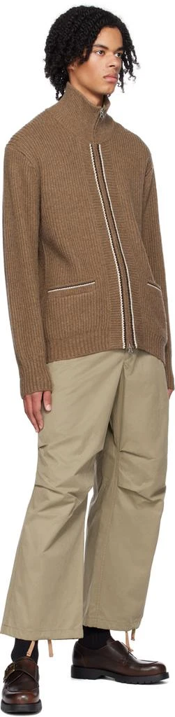 BEAMS PLUS Brown Zip Cardigan 4