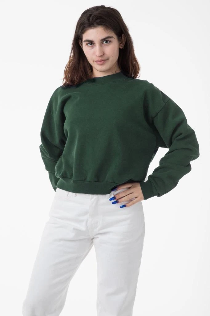 Los Angeles Apparel HF06 - Heavy Fleece Cropped Mock Neck Pullover (Garment Dye 2) 14