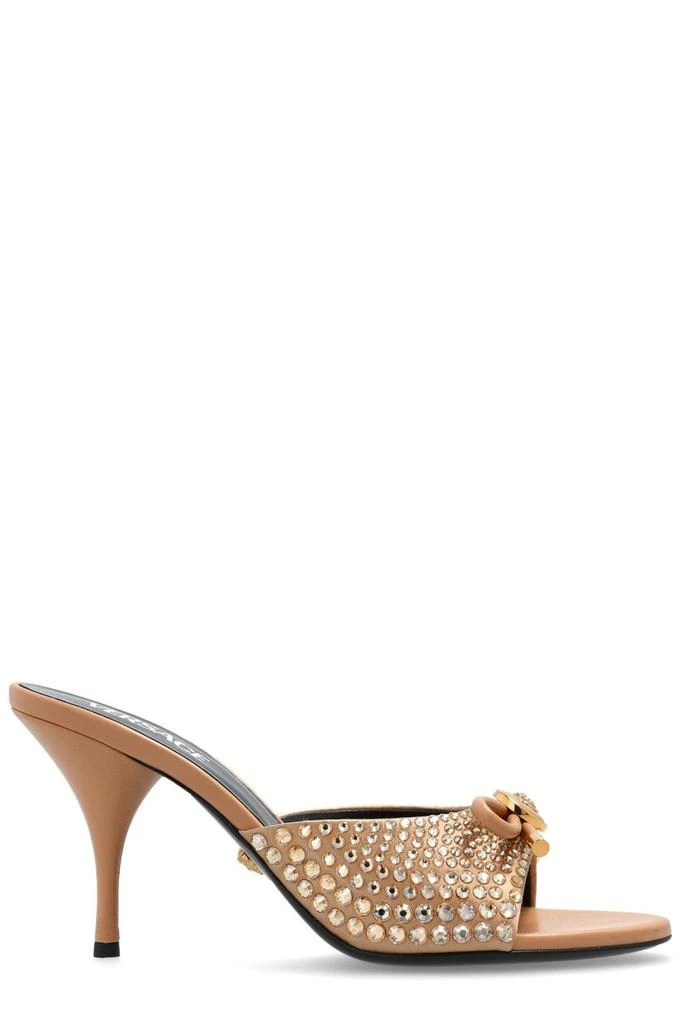 Versace Versace Embellished Open-Toe Heeled Mules from Cettire