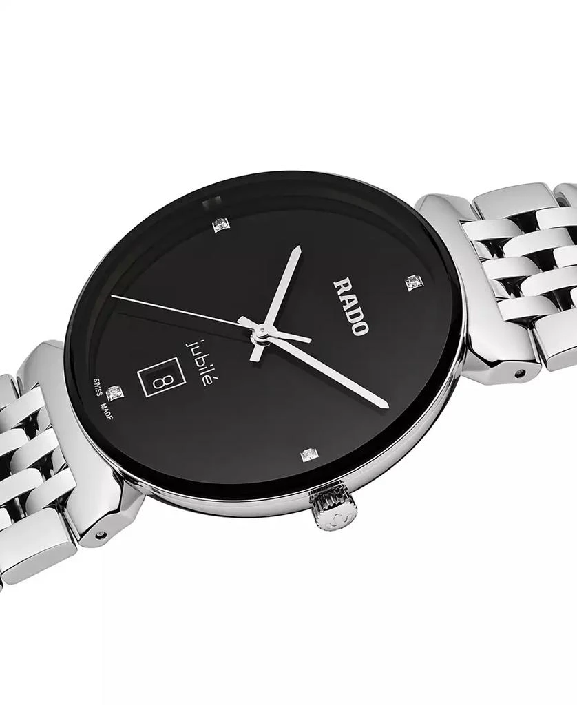 Rado Women's Swiss Florence Classic Diamond Accent Stainless Steel Bracelet Watch 38mm 3