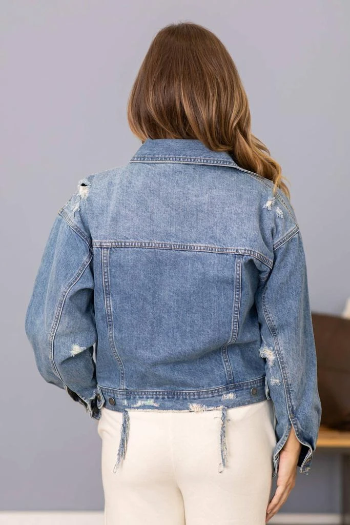 Judy Blue Judy Blue - Distressed Denim Jacket 3