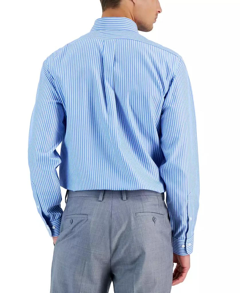 Brooks Brothers Men's Regular Fit Non-Iron Polo Button-Down Thin Stripe Broadcloth Dress Shirt 3