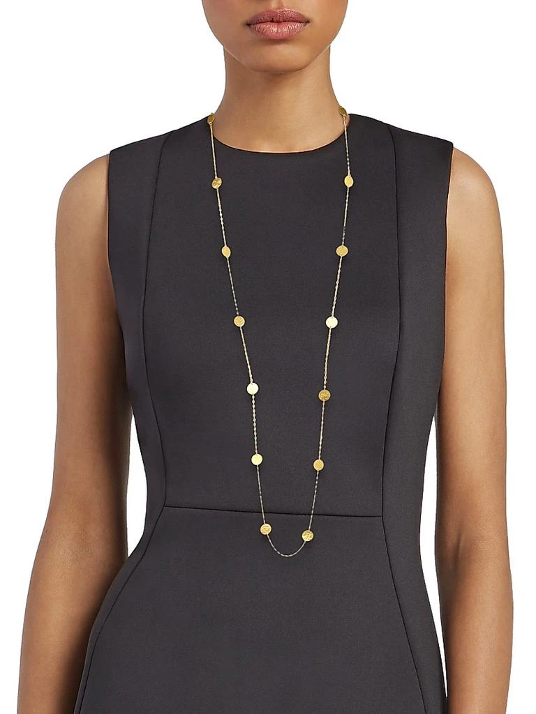 Gurhan 24K Yellow Gold Disc Station Necklace 2