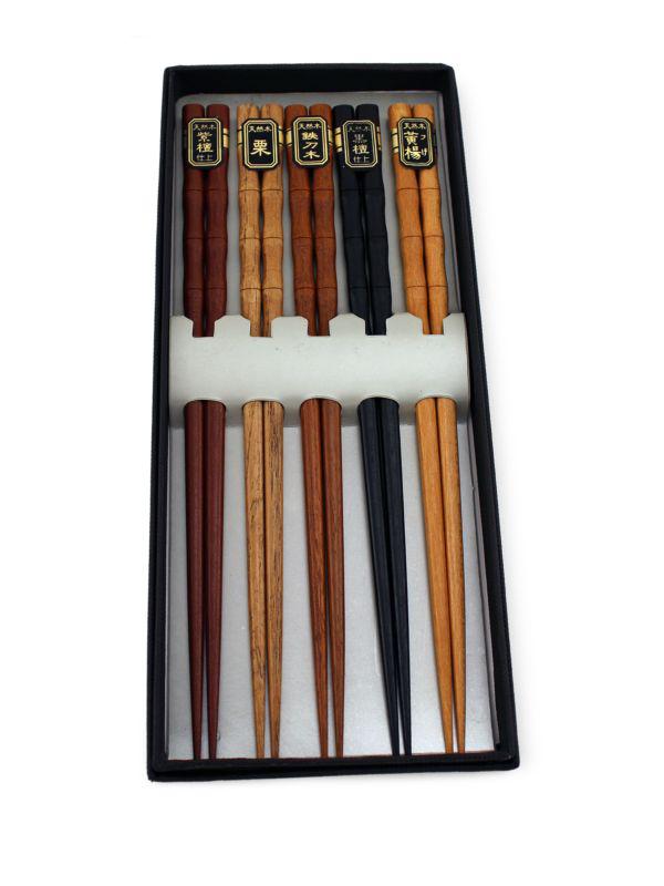 BergHOFF 5-Pair Bamboo Wood Chopsticks