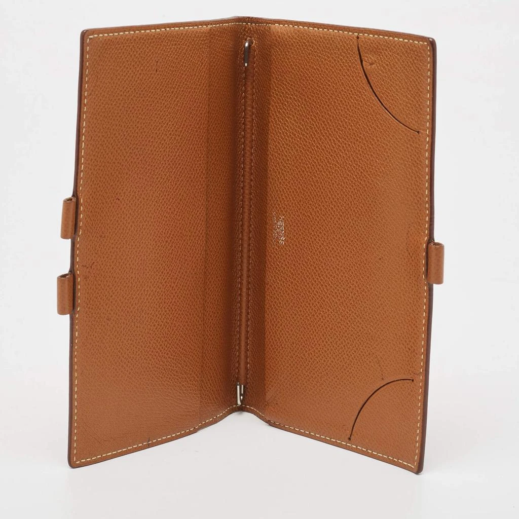 Hermes Hermes Gold Courchevel Leather Globe-Trotter Mini Agenda Cover 2