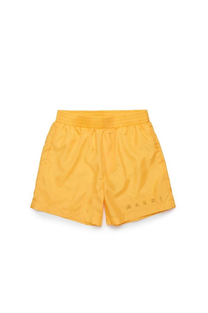 Marni Marni Kids Logo Printed Swim Shorts 1