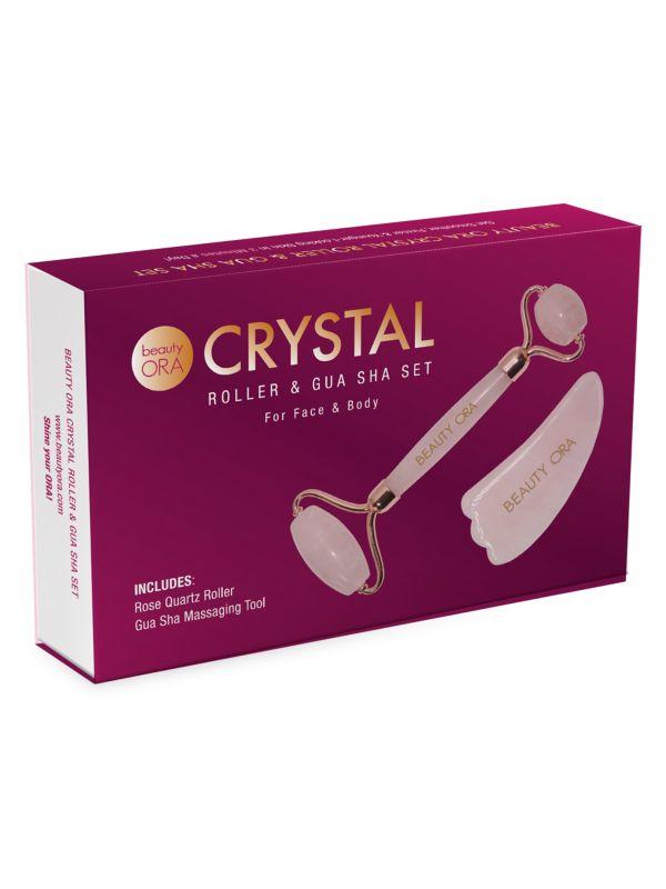Beauty ORA 2-Piece Crystal Roller & Gua Sha Set