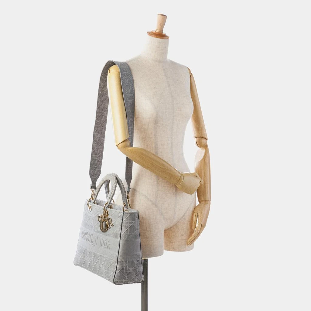 Dior Dior Grey Large Canvas Cannage Lady D Lite 5