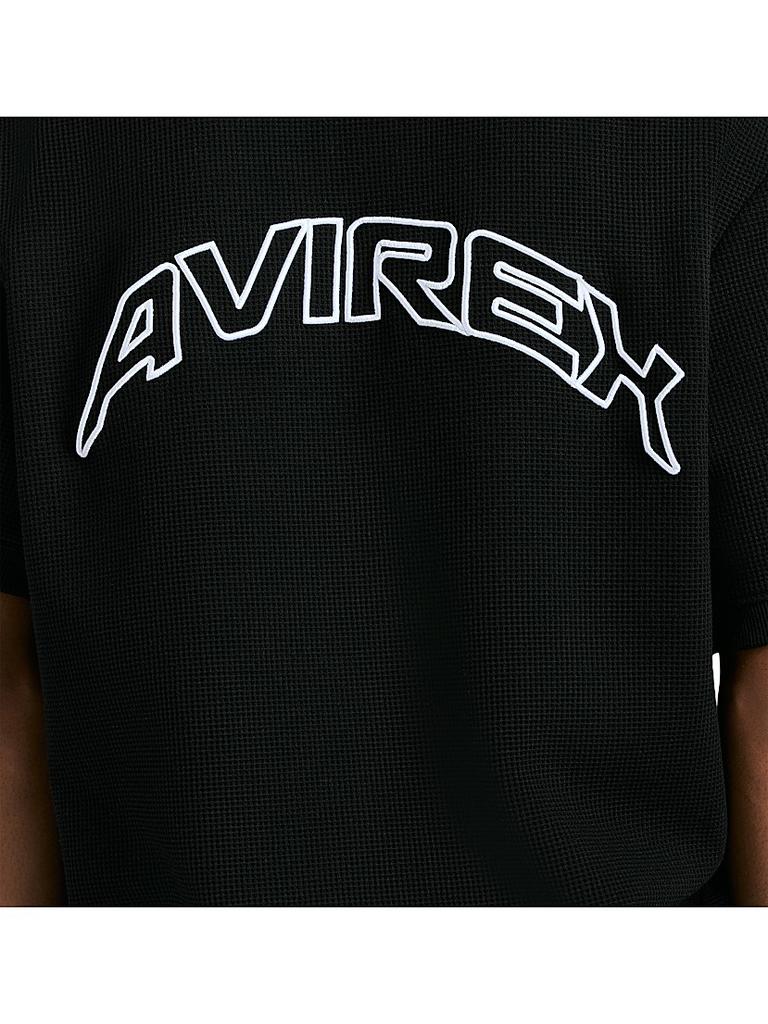 Avirex Tennis Logo Cotton Waffle-Knit Polo Shirt - Polo Shirts