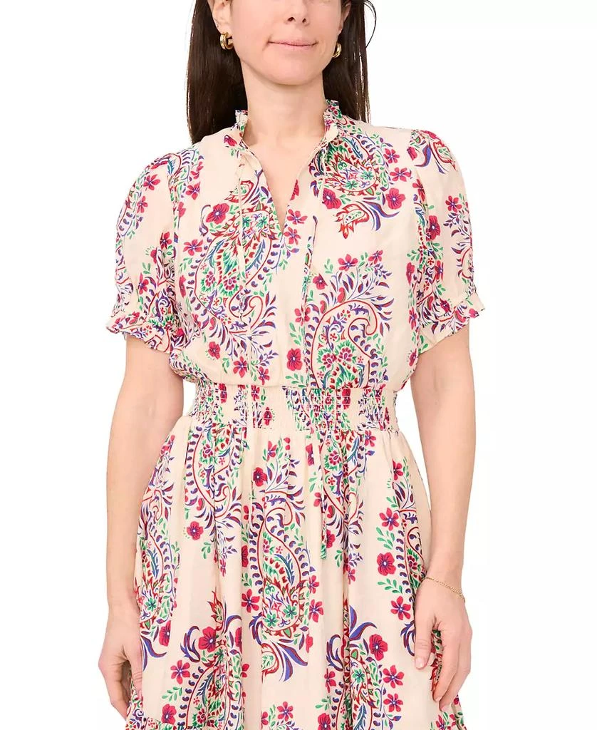 Sam & Jess Petite Printed Short-Sleeve Lawn Maxi Dress 3