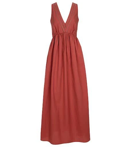 Brunello Cucinelli Cotton-blend maxi dress 1