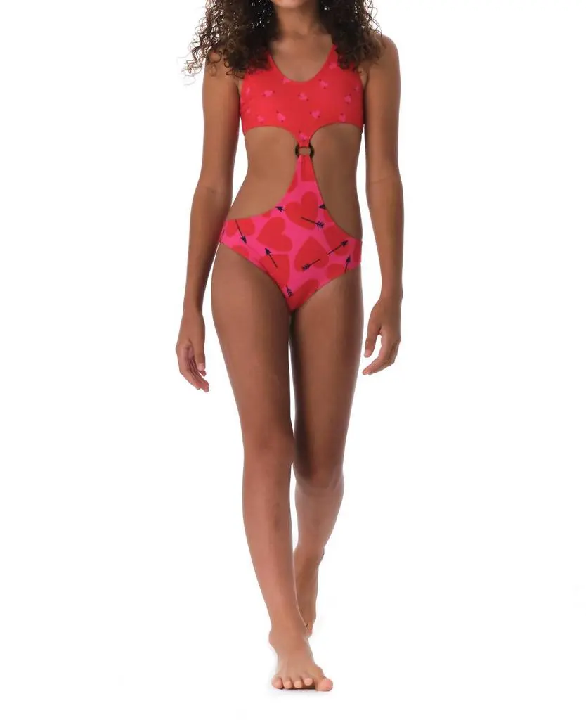 Submarine Ring Me Up One Piece Swimsuit In Red