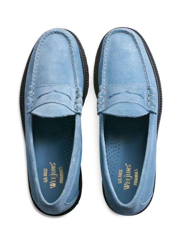 G.H. Bass Larson Suede Lug Sole Penny Loafers 5