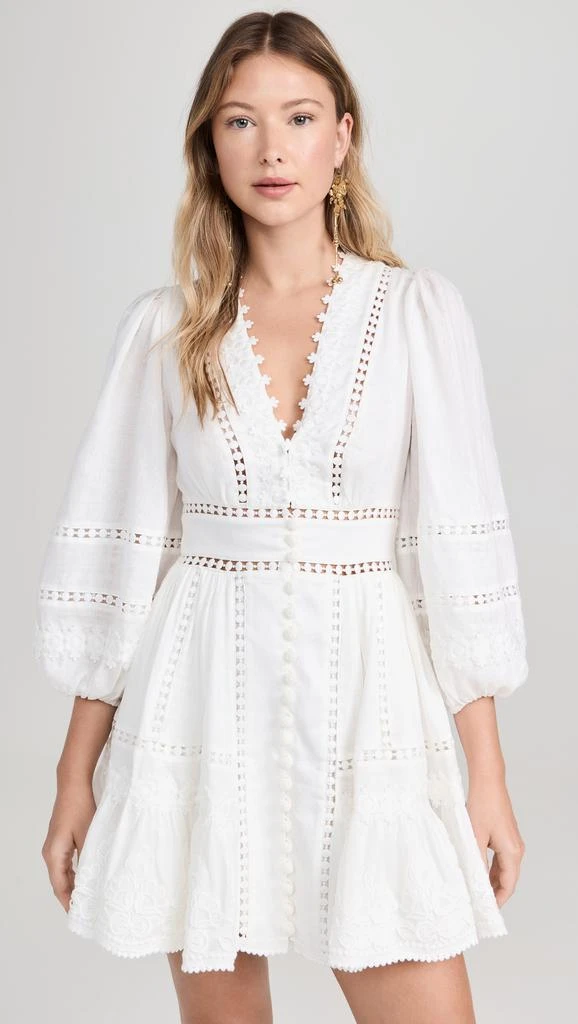 Zimmermann Pop Trimmed Mini Dress 6