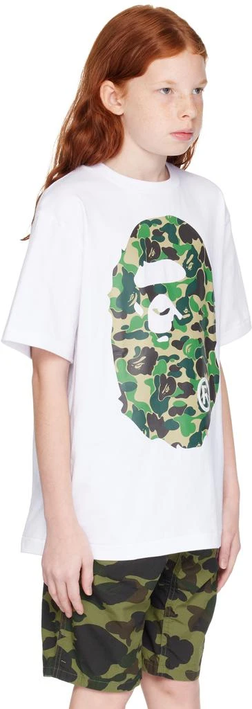 Bape Kids White ABC Camo Big Ape Head T-shirt 2