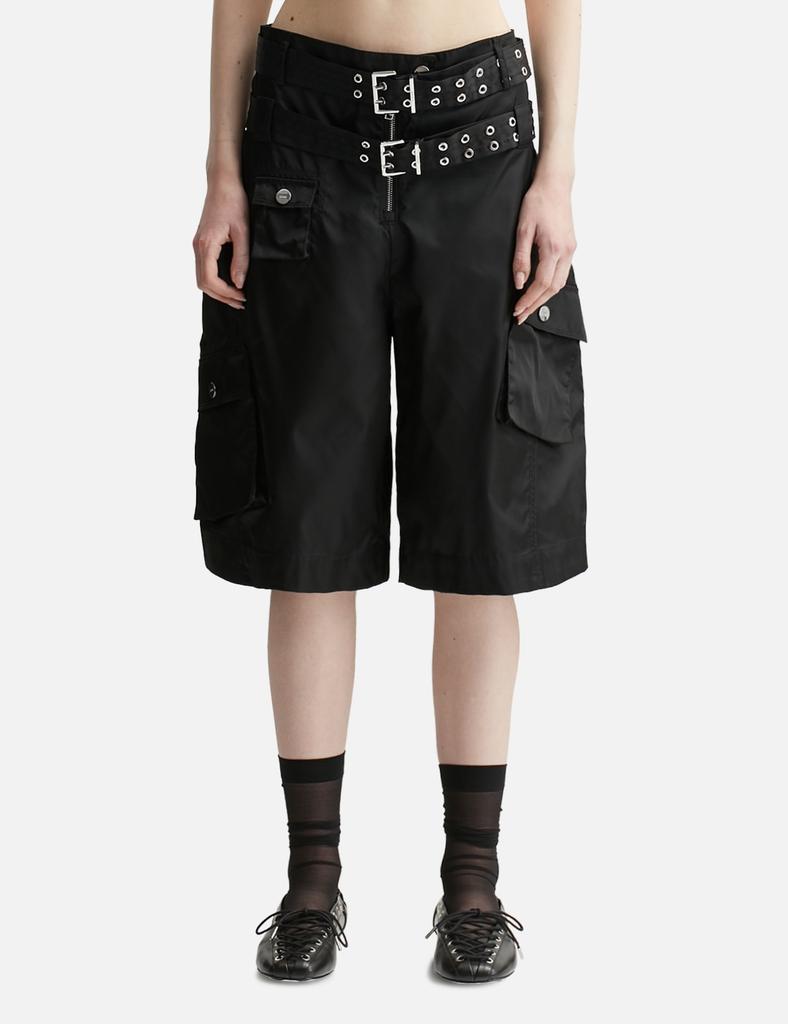 Ganni Duchess Nylon Pocket Shorts