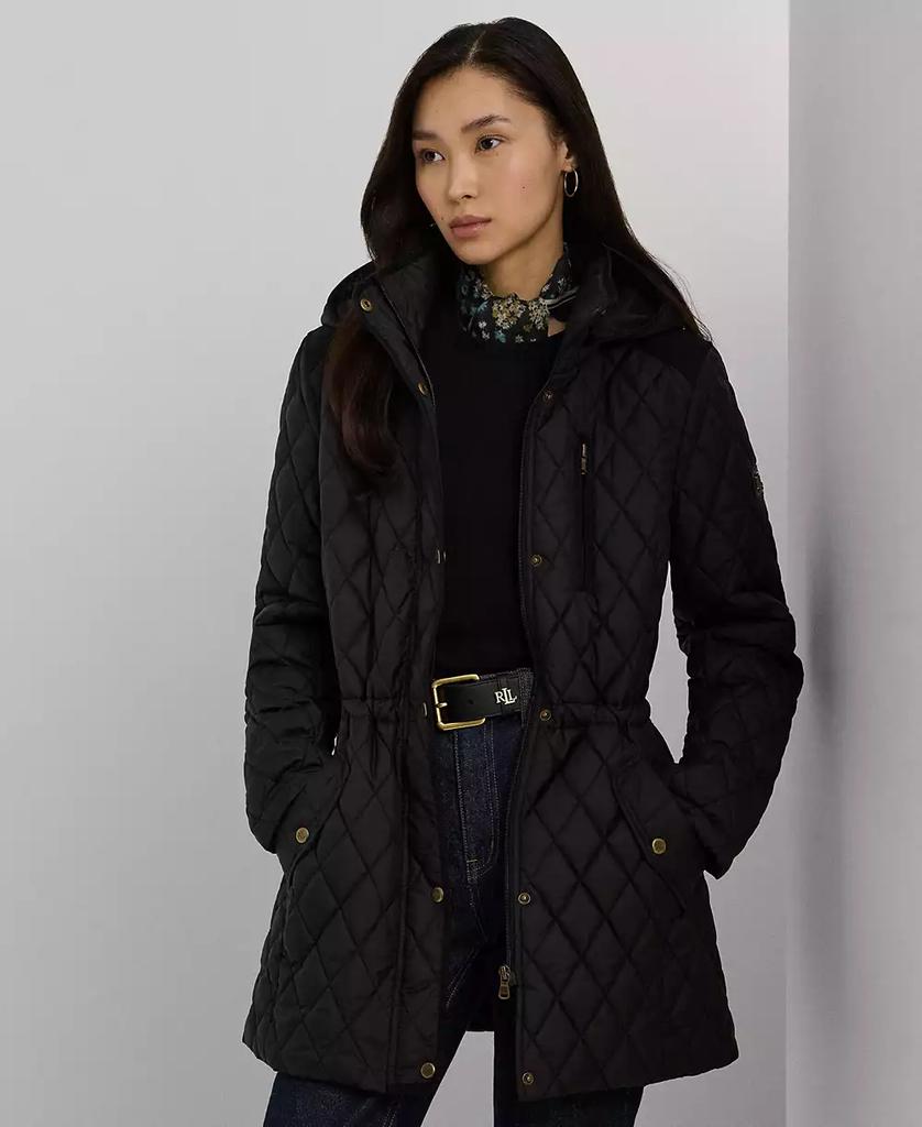 Lauren Ralph Lauren Petite Hooded Quilted Anorak Coat Black PXS Women s Jackets Free Shipping BeyondStyle