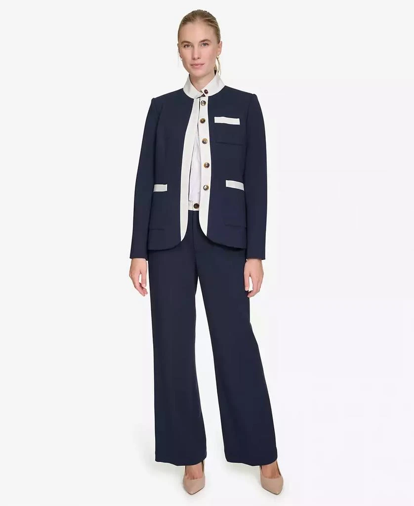 Tommy Hilfiger Women's Contrast Stand-Collar Blazer 4