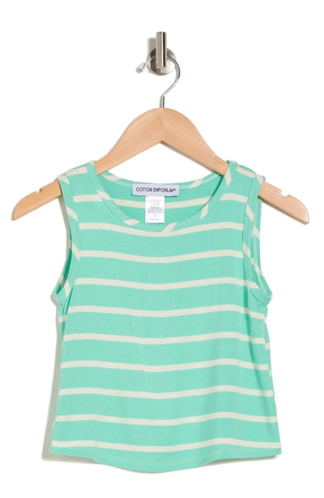 Cotton Emporium Striped Crop Tank 3