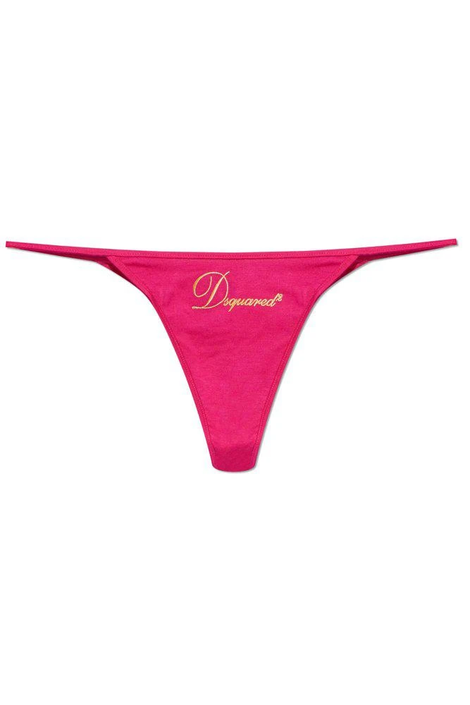 DSQUARED2 Dsquared2 Embroidered Logo Thong Briefs