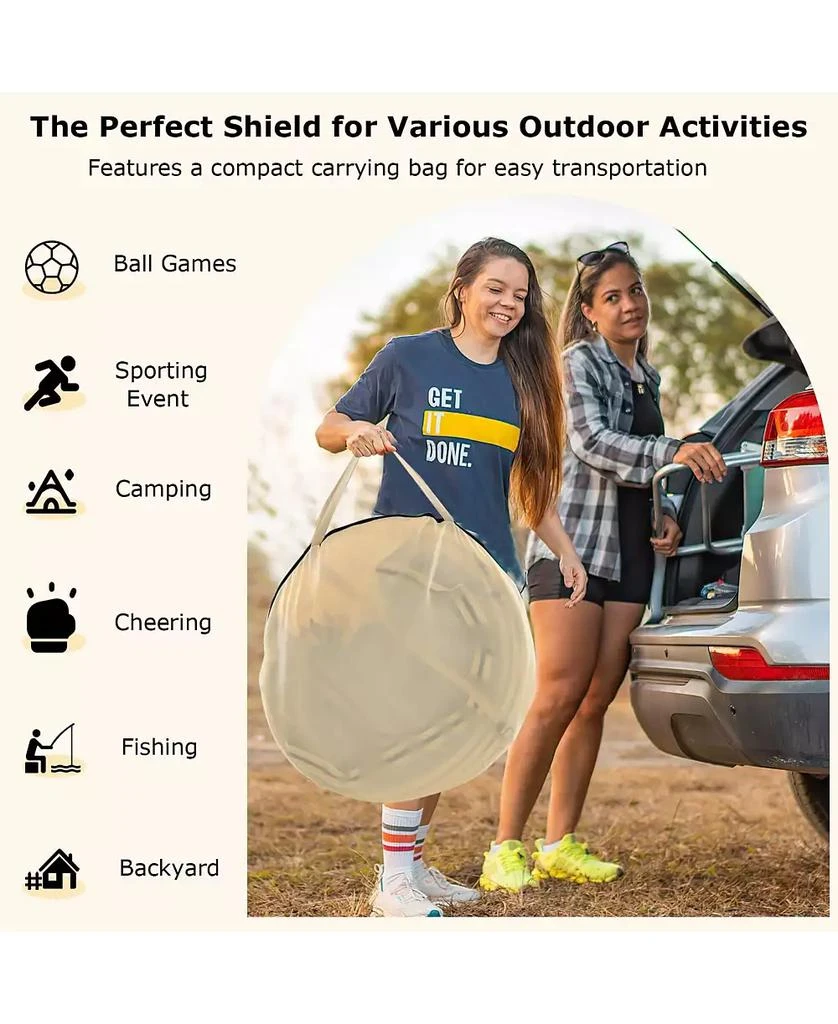 KUYOTQ Instant Pop up Sports Tent with Carrying Bag and Floor Mat for 1-2/5-6 People 4