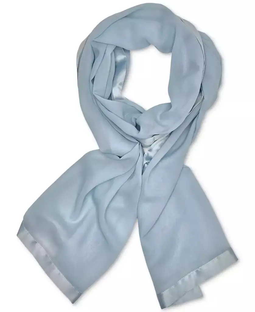 Calvin Klein Elegant Satin-Trim Chiffon Evening Wrap