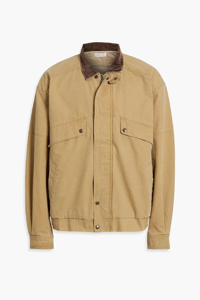 John Elliott Corduroy-trimmed cotton-canvas jacket 1