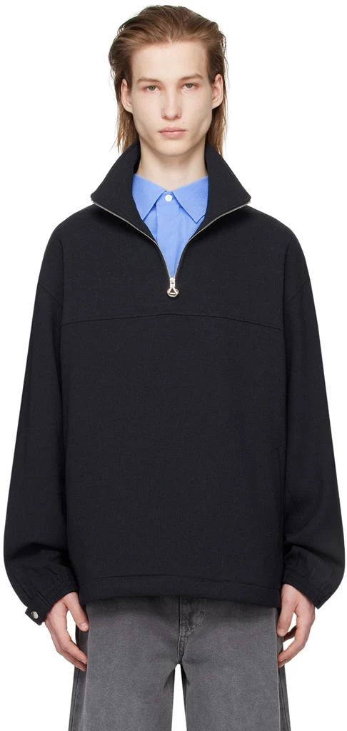 Solid Homme Navy Half-Zip Sweater 1