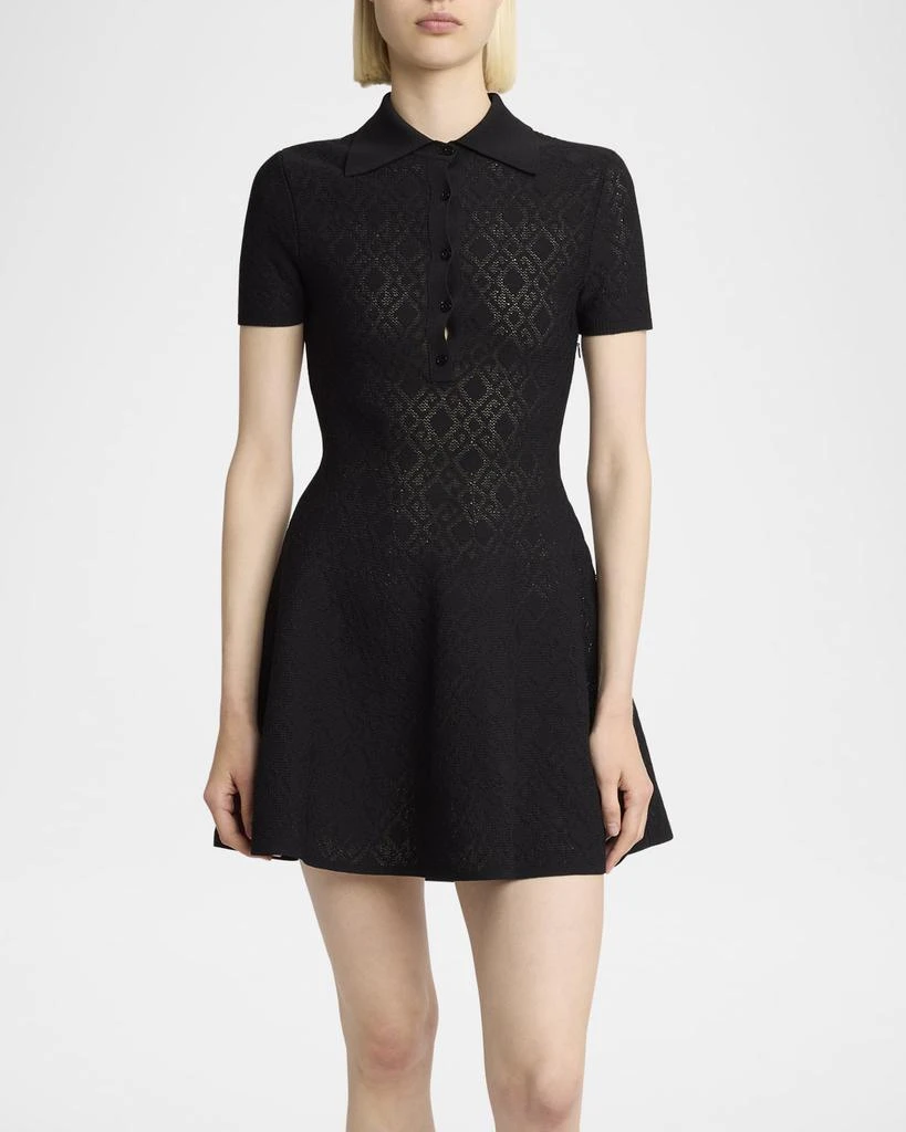 Givenchy Logo Fit-Flare Mini Polo Dress 4
