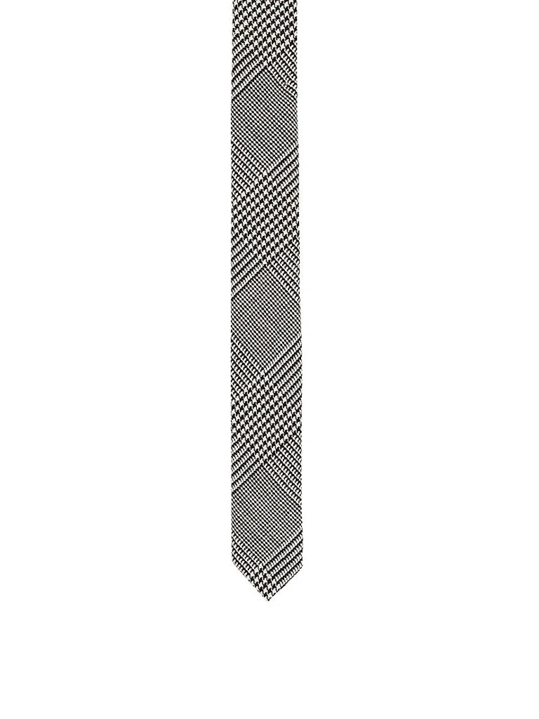 Balmain Cravite Houndstooth Wool-Blend Fine Tie 3