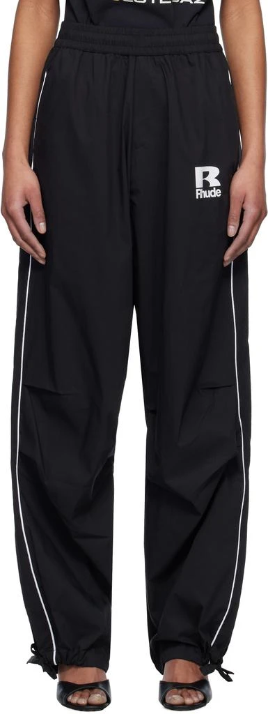 Rhude Black Piping Parachute Track Pants 1