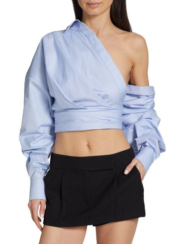 Alexander Wang Cropped Wrap Shirt 1