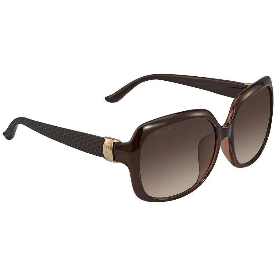 Salvatore Ferragamo Salvatore Ferragamo Brown Gradient Rectangular Ladies Sunglasses SF739SA 210 59 3