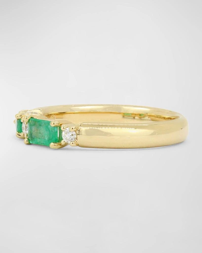Stevie Wren Pear and Emerald-Cut Gemstone 14K Band Ring 2