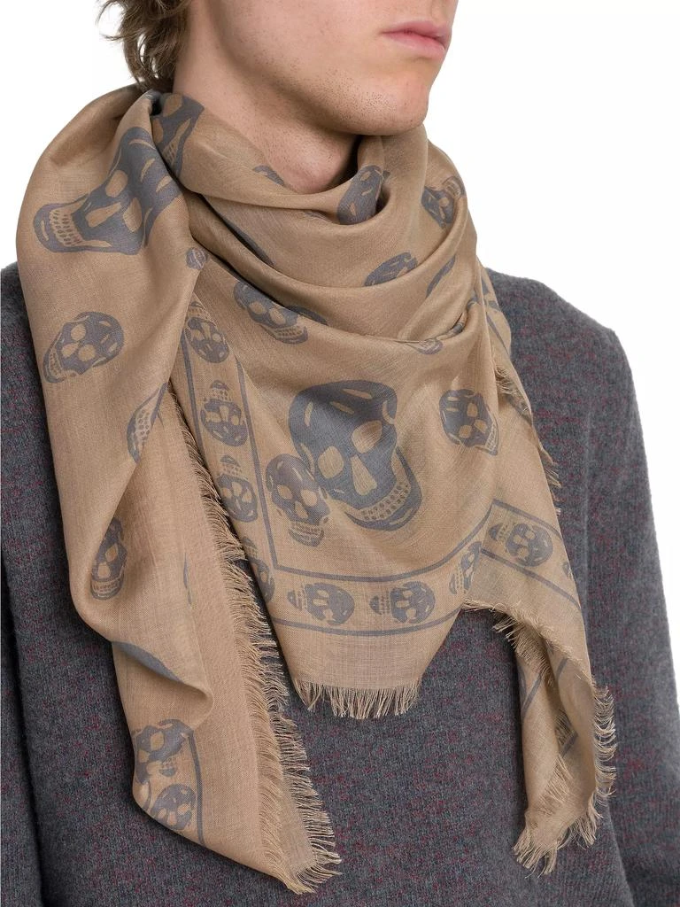 Alexander McQueen Skull Silk-Blend Foulard 3