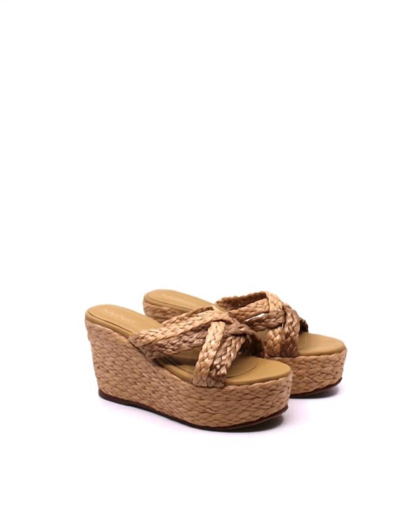 Kaanas Guadalupe Raffia Wedge In Natural
