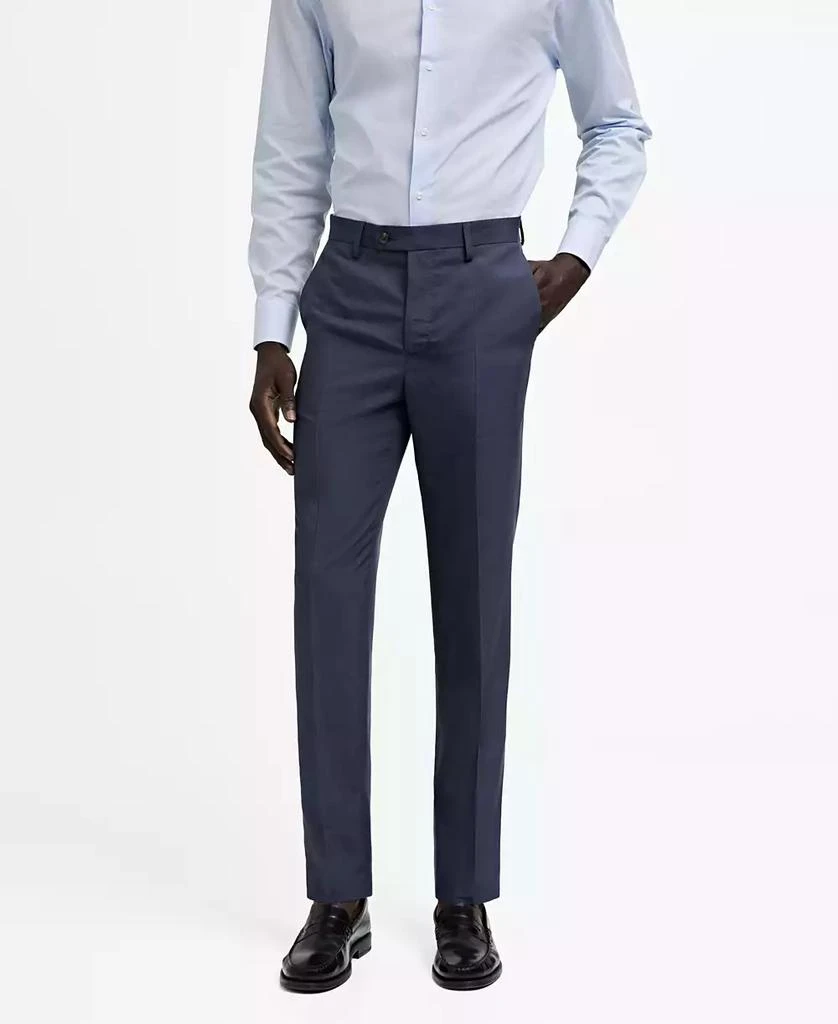 Mango Men's Stretch Fabric Slim-Fit Suit Pants 1
