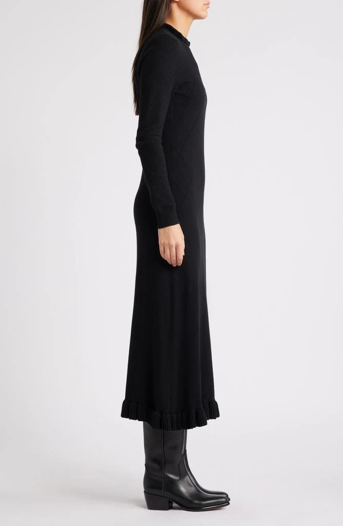 Treasure & Bond Pointelle Long Sleeve Cotton Blend Sweater Dress 3