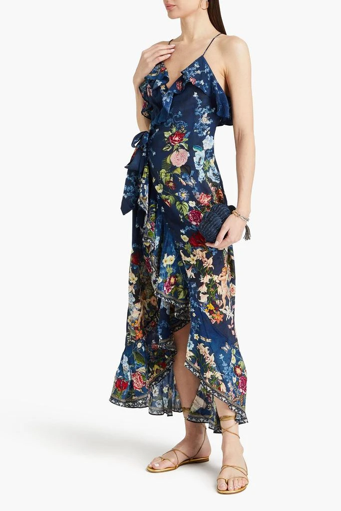Camilla Embellished ruffled floral-print silk crepe de chine maxi dress 2
