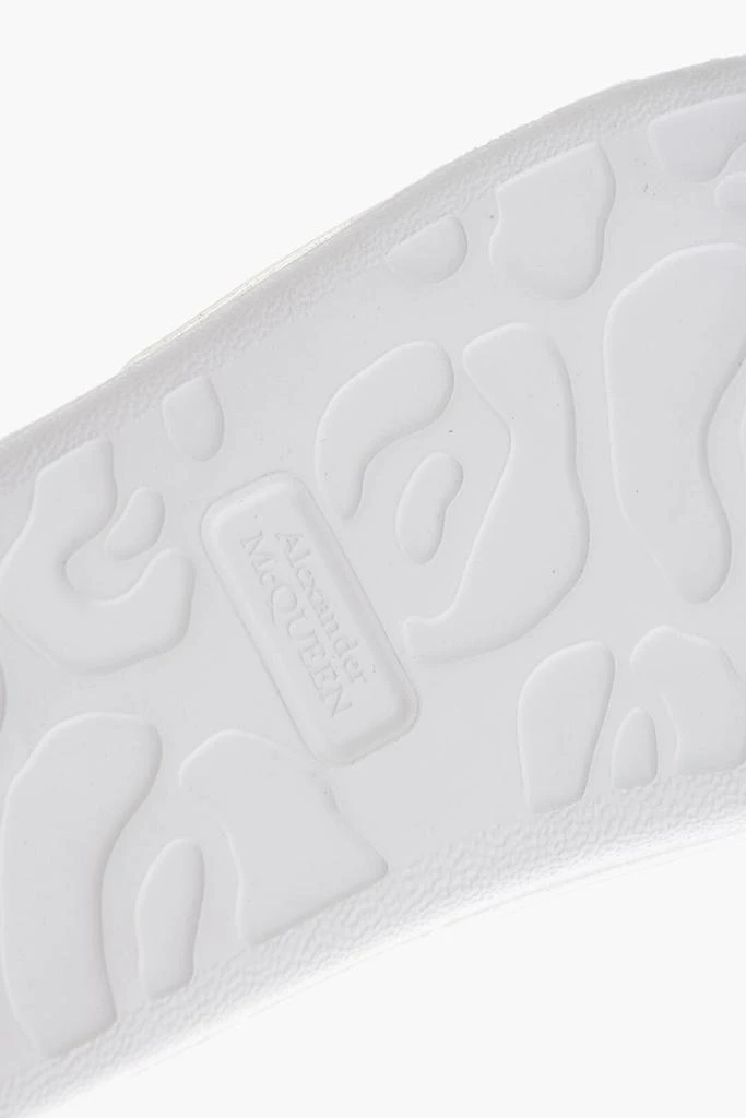 Alexander McQueen Alexander McQueen Rubber GLITTER TRANSPARENT Sliders with Embossed Logo 5